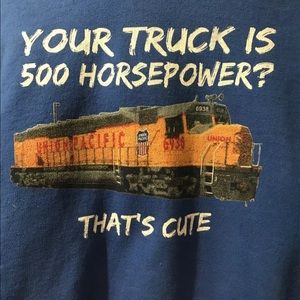 Union Pacific Railroad Hoodie “Your Truck Is 500 Horsepower? That’s Cute” Size L